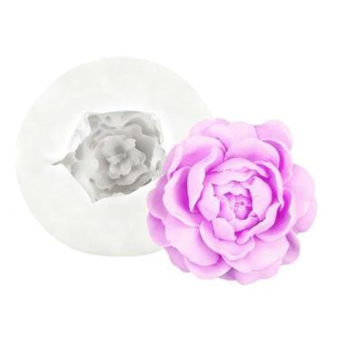 Imagem de Moldes de velas para fabricação de velas, moldes de silicone de flores 3D para fondant, chocolate, doces, bolos, decoração, vela, sabonete, pastelaria, argila de polímero, molde de artesanato (jasmim)