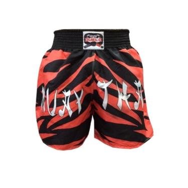 Imagem de Short Calcao Muay Thai - Rubro - Preto/Vermelho - Duelo Fight-Unissex