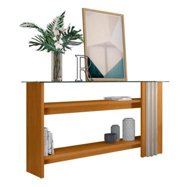 Imagem de Aparador Buffet Para Sala De Estar Frizz - 7 Decor Cinamomo E Off White