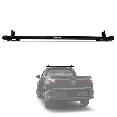 Imagem de Rack Travessa de Teto Strada Saveiro Toro Montana Oroch 1,30m Aço Preto