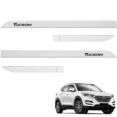 Imagem de Jogo de Friso Lateral New Tucson 2017 a 2025 Branco Perola