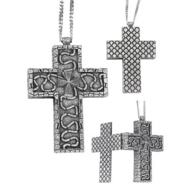 Imagem de Colar de cruz com compartimento secreto - Joias Thano 230 para homens e mulheres - Colar com pingente de armazenamento oculto, acessório de moda gótico de aço inoxidável com corrente ajustável | Ideia