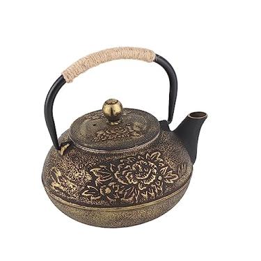 Imagem de Phefop Bule de Ferro Fundido Estilo Japonês 900ml, Infusor Removível Durável, Design retrô Elegante para Entusiastas do chá