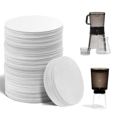 Imagem de Filtros de café compatíveis com a cafeteira OXO Cold Brew, 500 peças de papel de filtro redondo branco para OXO 946 ml e cafeteira a frio compacta