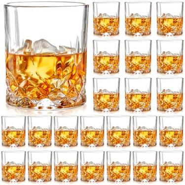 Imagem de DOLEEYAE 24 peças de copos de uísque, copos de uísque antiquados de 293 ml, copos de coquetel para bar e festa Bourbon/Scotch/coquetéis, presentes de uísque para homens, pai, pai