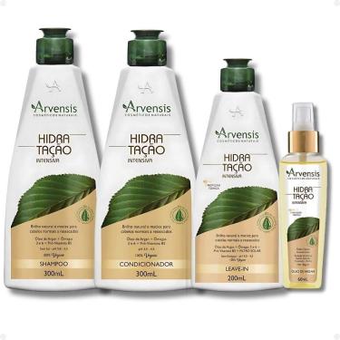 Imagem de Kit Arvensis Hidratação Intensiva: Shampoo 300ml, Condicionador 300ml, Leave-in 200ml e Óleo de Argan 60ml