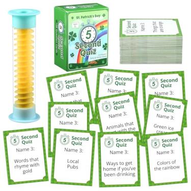 Imagem de St. Patrick's Day 5 Second Game 108 Simple Question Cards Digital Timer and 5 Second Hourglass Question Card Game for Adult Family Party Travel Game Night Sleepover Think Fast and Shout Out Answer