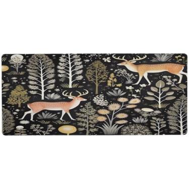 Imagem de Wassud Sika Deers Mouse pad organizador de mesa de jogos grande teclado de computador tapete de mouse pad material de escritório 89,9 cm x 39,9 cm
