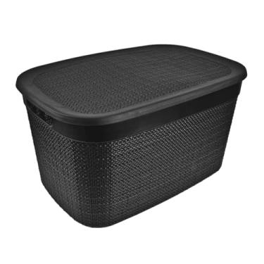 Imagem de Cesto Europa Juta Preto Grande