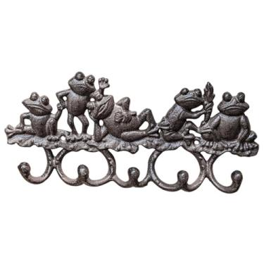Imagem de DimyFew Gancho de Parede em Ferro Fundido em Formato de Sapo, Ideal para Terraços, Jardins E Garagens em Estilo Campestre.