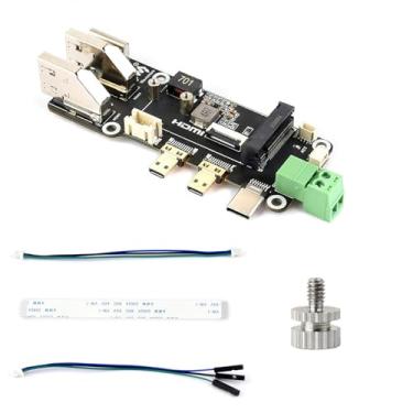 Imagem de Adaptador PCIe para M.2 NVMe para Raspberry Pi 5, placa de expansão SSD M.2 multifuncional, suporta NVMe 2230/2242, saídas duplas 4K, SSD Gen2/Gen3, alimentação tipo C ou terminal, fácil conversão