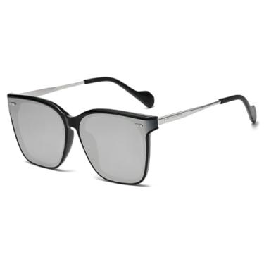 Imagem de JRLLFD Óculos de sol grandes da moda, femininos, uv400, masculinos, lentes espelhadas (5)
