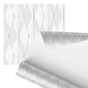 Imagem de papel de Parede Decorativo Design Ondulado em Relevo, 2,80 Metros, Estilo Moderno para Decoração de Interiores