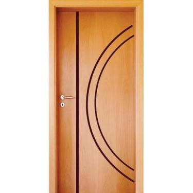 Imagem de Folha de Porta Frisada HDF Modelo 08 Mapaf, 80 cm