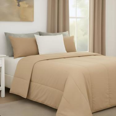 Imagem de Edredom Queen Percal 400 Fios Extra Grosso Hotel Premium – Toque Ultra Macio (Bege)