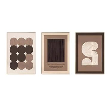 Imagem de Quadros Decorativos Pintura de Decoração Geométrica Irregular para Sala de Estar Quadros e Obras de Arte Exquisitamente Trabalhado e Esteticamente Agradável (D,20x30cm-3pcs)