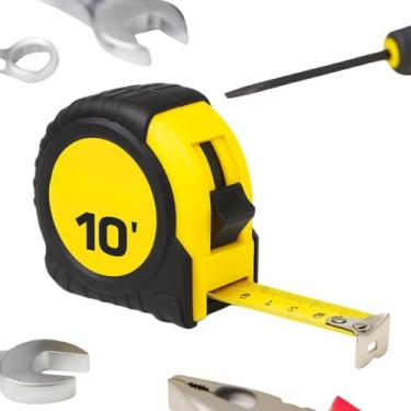 Imagem de Trena Métrica Profissional 10m x 25mm Fita de Aço Resistente | Autotrava | Corpo Emborrachado Antiderrapante | Gancho Magnético | Presilha de Cinto | Alta Durabilidade e Precisão