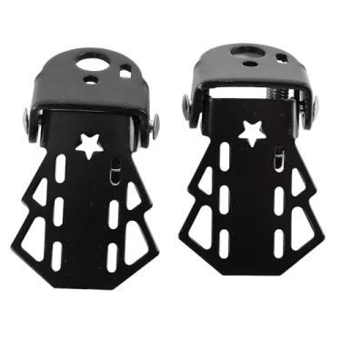 Imagem de RiToEasysports Pedais de Bicicleta, 1 par de Pedais de Bicicleta Dobráveis ​​e Elegantes de Aço Mn para Descanso de Pés Traseiros para Atualizações de (preto)