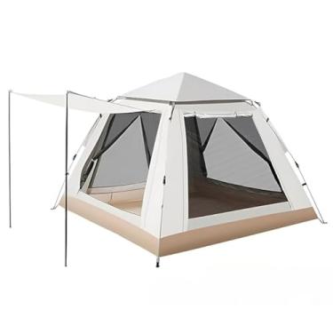 Imagem de Tenda De Acampamento AutomáTica, Acomoda 4 Pessoas - Tenda PortáTil, Montagem RáPida(Bege)