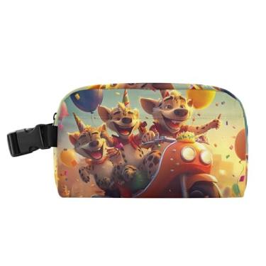 Imagem de TSENQUE Lancheira personalizada de aniversário para cães hiena para mulheres, meninas, lancheira masculina e infantil, lancheira para trabalho, portátil, divertida, fofa, bolsa térmica para meninos