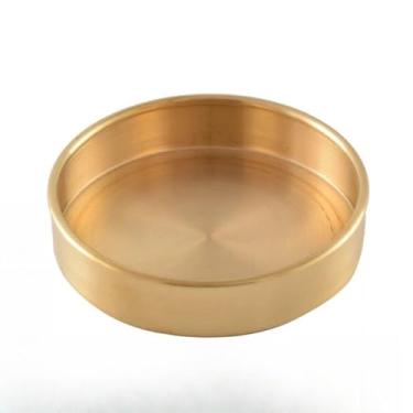 Imagem de FENNYYAR Prato de oferta de cobre puro, bandeja de frutas doméstica, 18 cm, ornamento de consagração frontal de Buda