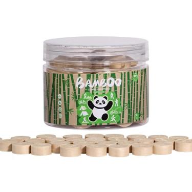 Imagem de Comprimidos para toalhas – 100% bambu Compostável Tabletes de papel higiênico para viagens, caminhadas, acampamento e mochilão