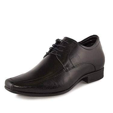 Imagem de SAPATO SOCIAL JOTA PE PELICA CABRA 6.5 ALTURA BICO QUADRADO CADARÇO PRETO MASCULINO