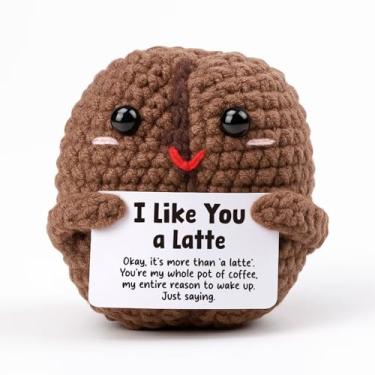Imagem de Heartfelt Gifting Presentes românticos engraçados para namorado, marido, presentes fofos de aniversário divertidos para ele da namorada, esposa, I Like You a Latte Sarcástico Lembrança para