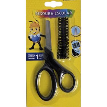 Imagem de Tesoura Escolar Acrilex Modelo Alfabeto Preto ref.22547