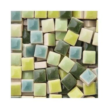 Imagem de Azulejos De Cerâmica DIY Coloridos 100g Ornamentos De Espelho De Vidro