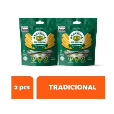 Imagem de Kit 2 sacos bananinha tradicional paraibuna 400g  receita clássica e s