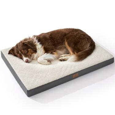 Imagem de Cama para cachorro de espuma ortopédica grande Bedsure para cães pequenos, médios, grandes e extra grandes de até 127 kg – Espuma ortopédica para caixa de ovos com capa removível lavável