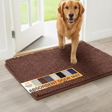 Imagem de Neater Pets Tapete de porta de cachorro de chenille 91 cm x 61 cm – Capacho de patas enlameadas super absorvente e de secagem rápida para prender sujeira, água e lama - Tapetes antiderrapantes e