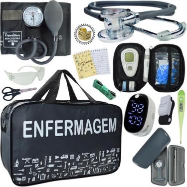 Imagem de Kit Enfermagem Aparelho Pressao Esteto Completo Promocao Top - Love Sa