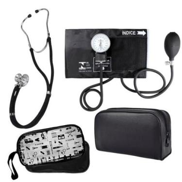 Imagem de Kit Aparelho Pressao Esteto Rappaport Case Esteto Enfermagem - PREMIUM
