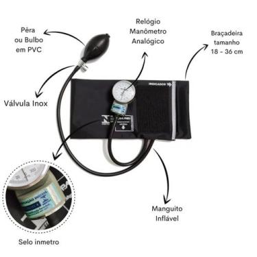 Imagem de Kit De Enfermagem Completo Medidor Glicose Aparelho Pressao - PREMIUM,
