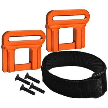 Imagem de Aluminium Alloy Tall Battery Holder Mount Hold-Downs for Traxxas 1/8 MAXX Slash Replace 9627 9628 - Orange