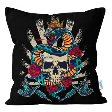 Imagem de Almofada Tatuagem Tattoo Machine 40x40 Com Enchimento Decora