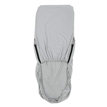 Imagem de Protetor de capa de assento de cadeira de tecido elástico removível SIWOTED para cadeiras de computador de escritório (Cinza)