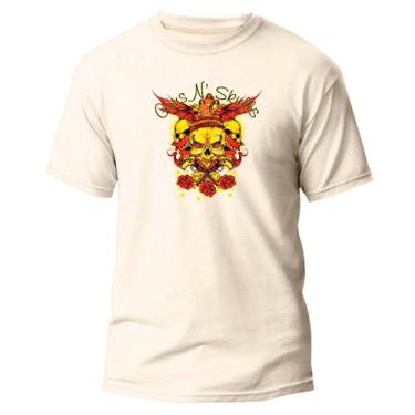 Imagem de Camiseta Basica Algodão Premium Estampa Digital Guns Skulls - Pavesi, 