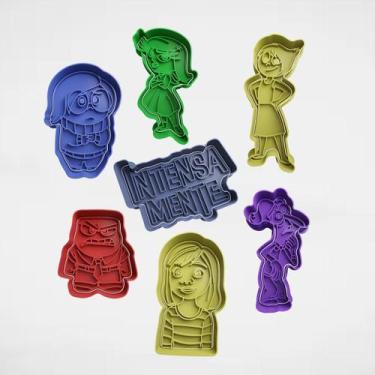 Imagem de Cortador Biscoito Molde Forma INSIDE OUT DIVERTIDAMENTE Marcador Carim