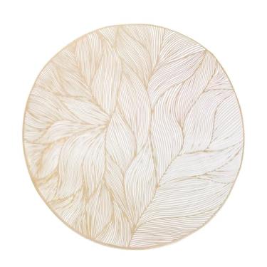 Imagem de Kit 6 Jogos Americanos Orbicular Folhagem - Sousplat com Design Recortado para Mesa Posta e Jantar