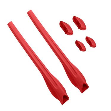 Imagem de BLAZERBUCK Kits de meias para óculos de sol Oakley Flak XS OJ9005 / Flak XXS OJ9008 - Vermelho