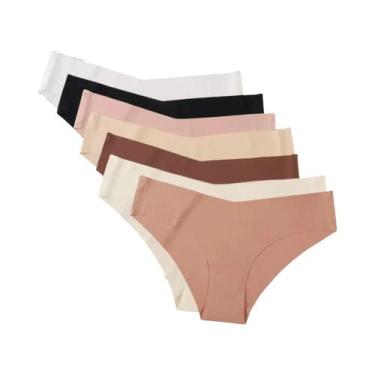 Imagem de Conjunto De 7 Calcinhas Femininas Sem Costura De Cintura V, Sexy, Invi