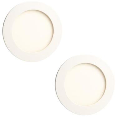 Imagem de Kit 2 Painel Led Embutir Redondo Branco Frio 6500K 12W Bivolt - Ilumin