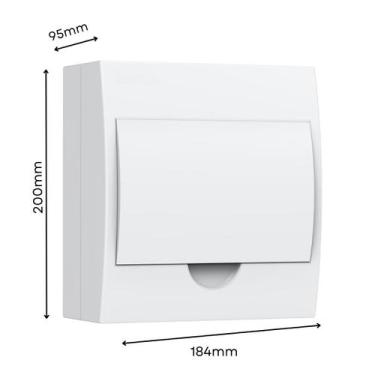 Imagem de Quadro Caixa De Distribuição Branco Para Disjuntores Din Sobrepor Enca