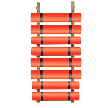 Imagem de SGeneE Prateleira de suporte de tapete de ioga de madeira para academia/casa, suporte organizador de tapetes de exercícios montados na parede, armazenamento de acessórios esportivos multifuncionais, 9