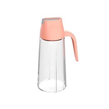 Imagem de Garrafas de óleo, garrafa de óleo de vidro, dispensador de vinagre de cozinha, dispensador de azeite de oliva para fácil recarga e limpeza, garrafa de óleo de vidro transparente lecythus (rosa)