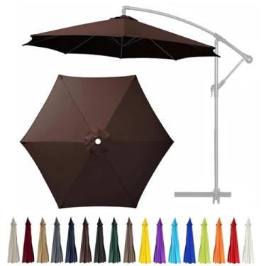 Imagem de GLDDFDG Dossel de substituição de guarda-chuva de pátio de 2,5 m, 6 costelas (apenas dossel), proteção UV de substituição de dossel à prova d'água para uso ao ar livre mesa mercado quintal