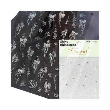 Imagem de Adesivos De Unha 5D Borboleta Vermelha Fênix Andorinha Decalques De Ma